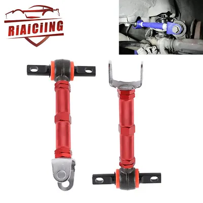 For 02-06 Acura RSX Honda Civic 01-05 Rear Control Camber Arm Adjustable Red 2pc • $45
