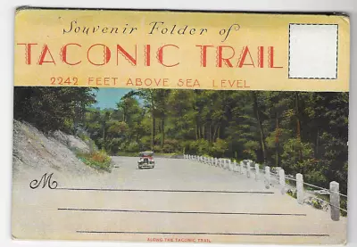 Vintage-postcard Folder-taconic Trail-new York To Massachusetts • $2.25