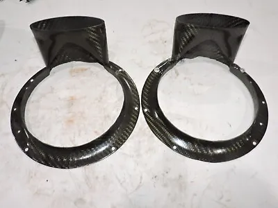 (2) Carbon Fiber Rear Brake Ducts 3  Oval Outlets Late Model Nascar ARCA • $42