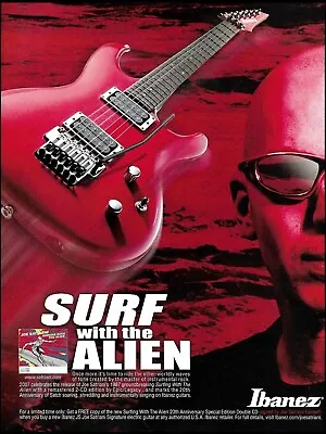 Joe Satriani Signature Ibanez JS Guitar Surfing With The Alien 20th Anniversary • $4