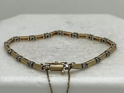 Alwand Vahan AV 14k Yellow Gold 1/2CTW Diamond Tennis Bracelet 6.75” 8.7g • $749.99