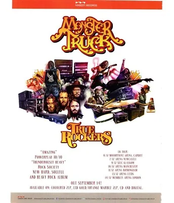 Ptp62 Magazine Advert 11x9  Monster Truck : True Rockers Album & Tour Dates • $12.44
