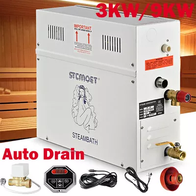 3/9KW Commercial Self-Draining Steam Generator Shower System Bath W/ Controller • $386.43