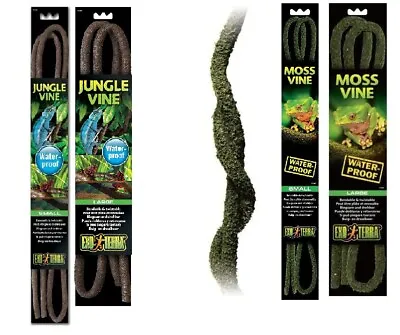 Exo Terra Vine Climbing Reptile Viv Decoration Bendy Twist To Shape Twigs Moss • £9.95