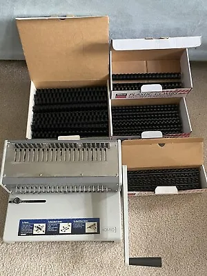 Ibico Kombo Heavy Duty Commercial Manual Paper Punch Binding System & Combs Lot • $80