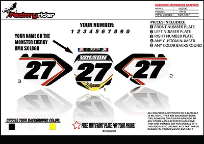  Rm 85 2002-2020 Team Rockstar Custom Number Plate - Message Us Your Plate Info • $58.95