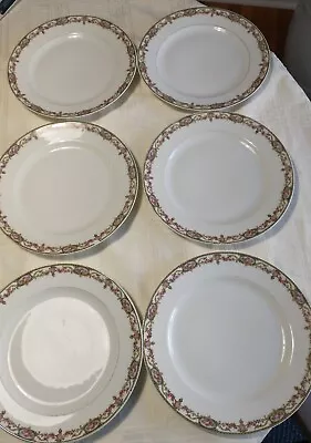 ( 6 )  A. Lanternier & Co. Limoges France Dinner Plates 9.5  Vintage • $38.99