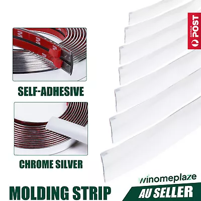 Self-Adhesive Car Chrome Moulding Trim Strip Roof Window Bumper Body Side Cover • $10.10