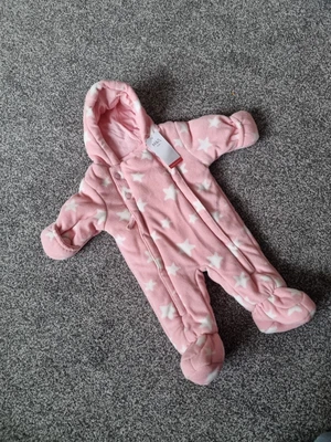 £2.99 • Buy M&S Baby Girls Pramsuit Aged Up To 1 Month Brand New