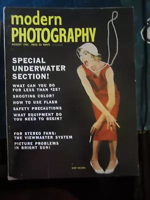 Modern Photography Magazine August 1955 Underwater Section Flapper Girl 50 • $14.99