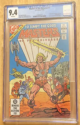 Rare 1982 MASTERS OF THE UNIVERSE #1 CGC 9.4 DC HE-MAN/ MOTU Comic WHT PGS • $187.49