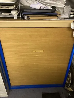 £0.99 • Buy Metal Storage Cabinet With Timber Concertina Drop Down Door