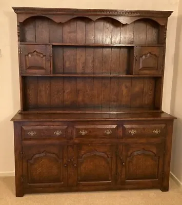 High Quality Reproduction Antique George III Style Solid Oak Welsh Dresser. • £375