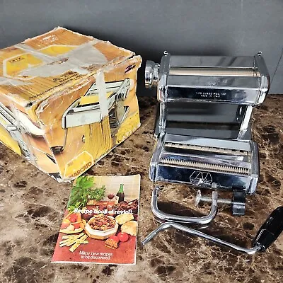 $50.99 • Buy Marcato Atlas 150 Pasta Noodle Maker Machine Hand Crank Italy Complete With Box