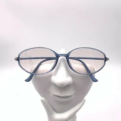 Vintage Silhouette M1875 Blue Translucent Oval Sunglasses Austria FRAMES ONLY • $20.40