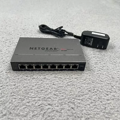 NetGear ProSafe GS108E V2 8-Port Gigabit External Ethernet Switch & Power Cord • $13.59