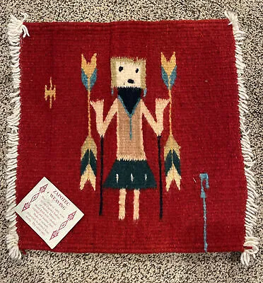 NEW Zapotec Mexican Rug Wall Decor Mat Yei Aztec Vintage Indian 13” X 13” • $31.49