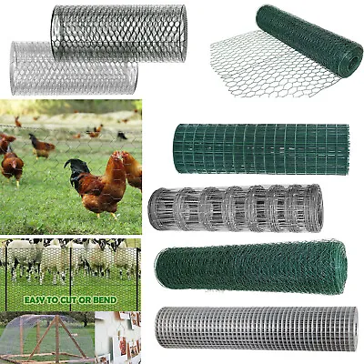 Rat Mesh Rodent Proofing Welded Wire Mesh Roll Chicken Mesh Wire Netting 50m 25m • £7.70