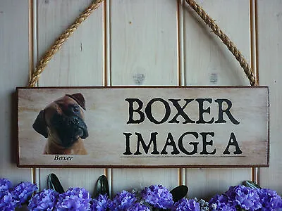 Boxer Dog Sign Shut The Gate Sign Own Name Sign Garden Sign Wooden House Plaque • £14.80