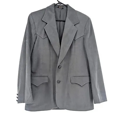 Pioneer Wear Western BLAZER SPORT JACKET MEN'S SIZE 40 Regular Gray 40R Vintage • $44.95