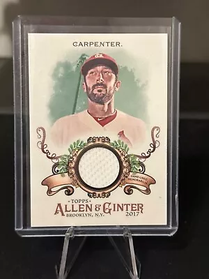 2017 Topps Allen & Ginter Game Used Jersey Matt Carpenter FSRB-MCA Cardinals • $1.50