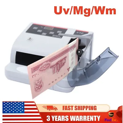 Currency Counter Count Bill Money Counting Machine MG/WM/UV Counterfeit Detector • $52