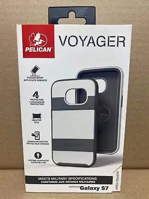 Galaxy S7 Case - Pelican Voyager Screen Protector Holster Kickstand White/Gray • $2.80