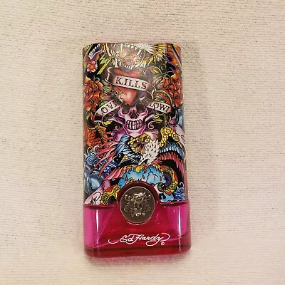 Ed Hardy Christian Audigier Love Kills Slowly EMPTY Perfume Glass Bottle 1.7oz. • $2.99