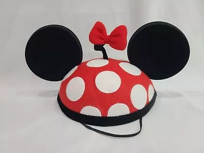 Disney Parks Minnie Mouse Ears Red And White Polkadot Hat With Tail And Bow • $9.59