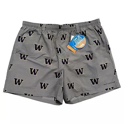 Washington Huskies Columbia Omni-Shade PFG Swim Trunks Men's Size XL • $11.18