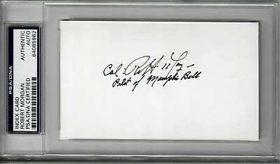 Robert Morgan Signed Index Card Psa Dna 84085862 (d) Wwii Memphis Belle Pilot • $99.95