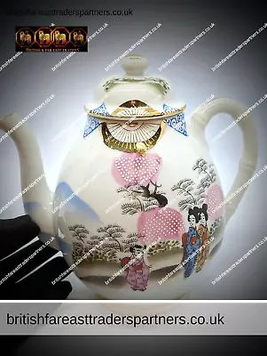 Vintage Japanese Porcelain 'japanese Springtime' Teapot • £27.99