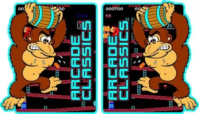 Donkey Kong Themed Arcade Classics Side Art Decals  - Mame Or Multicade - 3M  • $59.99