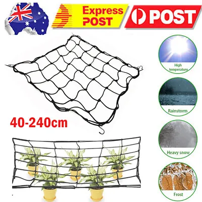 $18.99 • Buy 13 Size Elastic Scrog Trellis Net W/Hooks Plant Support Netting For Grow Tent