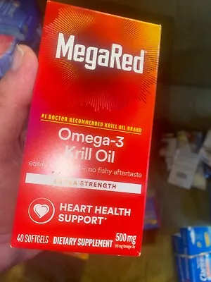 MegaRed Omega-3 Krill Oil Extra Strength. 500 Mg Heart Health. Expires 5/25 • $19.45