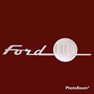 1955 Ford F100 Hood Emblem - Pair - 3D Printed - White • $23