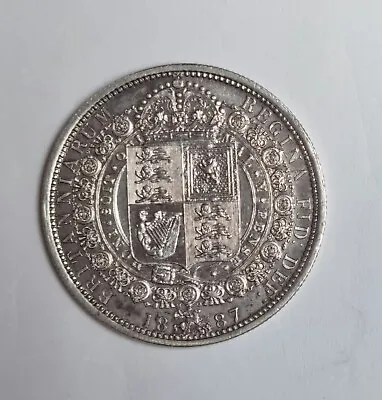 £32 • Buy 1887 Victoria Silver Half Crown Jubilee Head