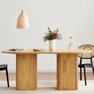 Kate 6 Seater Column Dining Table In Natural • $795