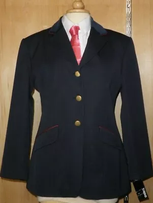 Ladies Tagg Chase Champion Show Jacket - Navy With Red Piping Size 38  • £79