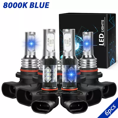 8000K Blue LED Headlights +Fog Bulbs For  Avalanche 1500 2500 2002-2005 • $34.79