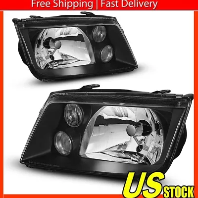 Pair Housing Crystal Clear Lens Headlight Fog Lamp For 99-05 VW Jetta/Bora MK4 • $82.64