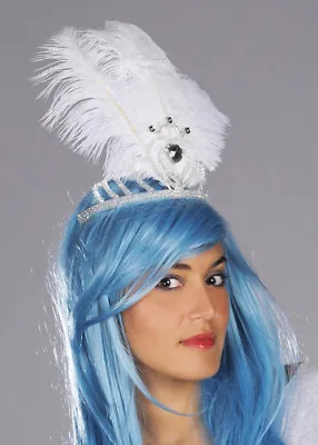 £20.49 • Buy White Feather Fancy Dress Showgirl Cosplay Carnival Headdress