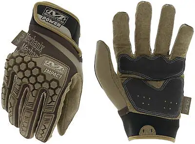 Mechanix Wear Power Shock Brown Touchscreen Capable Impact Work Gloves • $19.98