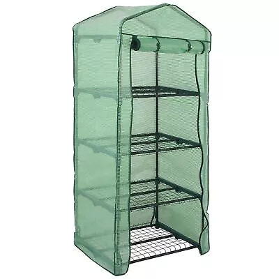 Portable 4 Tier Mini Greenhouse  Garden Plants Green  House For Indoor Outdoor  • $26.59