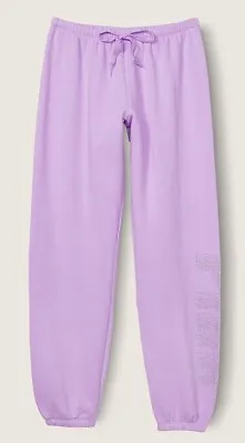 Victoria's Secret LARGE *PINK* EVERYDAY LOUNGE CLASSIC PANT Purple Petal W/Shine • $48.49
