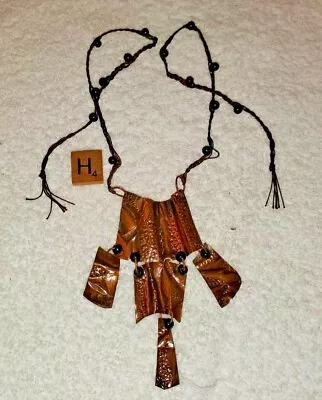 Vintage Custom ARTISAN COPPER NECKLACE Beads JEWELRY Outsider Art JIM KAIN Lot H • $9.95