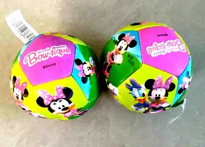 1pair Minnie Mouse Pair Soft Soccer Toy Balls Kids Love Disney Character Club • £11.99