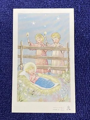 $1.50 • Buy Vintage Catholic Holy Prayer Card…Jesus, Angels, Christmas Time