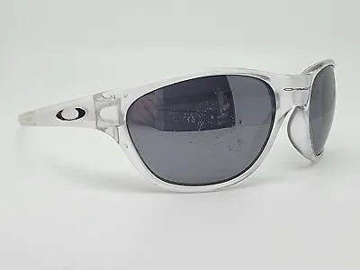 $115.99 • Buy Oakley 03-102 New Frogskins Matte Clear Frame Black Iridium Lens Sunglasses RARE