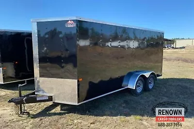 $6485 • Buy NEW 7x16 7 X 16 V-Nose Enclosed Cargo Trailer W/Ramp - ROCK SOLID CARGO
